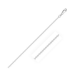 0.8mm 14K White Cable Link Chain