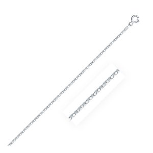 Rhodium Plated 1.8mm 925 Sterling Silver Popcorn Style Chain