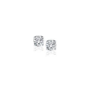 14K White Gold Diamond Four Prong Stud Earrings (1/4 c.t. tw.)
