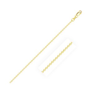 0.8mm 14K Yellow Gold Cable Link Chain
