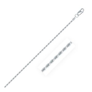 925 Sterling Silver 1.8mm Diamond Cut Rope Style Chain