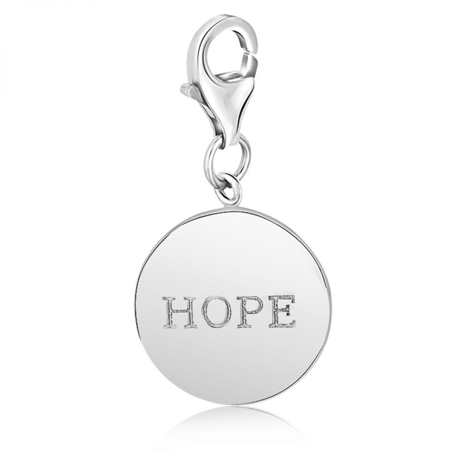 Sterling Silver Round HOPE Charm