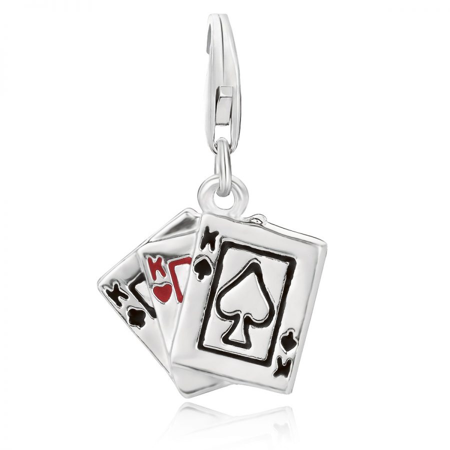 Sterling Silver Playing Cards Charm
