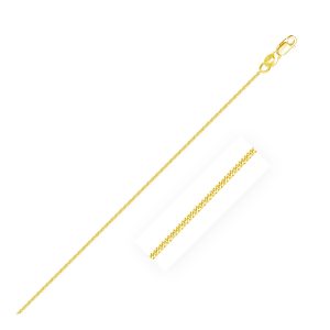 1.0mm 10K Yellow Gold Gourmette Chain
