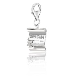 Sterling Silver Open Diploma Charm