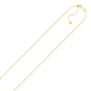 0.90mm 10K Yellow Gold Adjustable Cable Chain