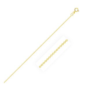 0.5mm 14K Yellow Gold Cable Link Chain