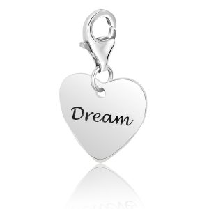 Sterling Silver Heart DREAM Charm