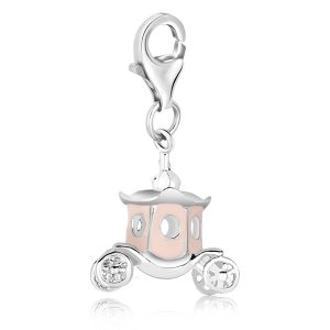 Sterling Silver Carriage Charm with Enamel Finishing