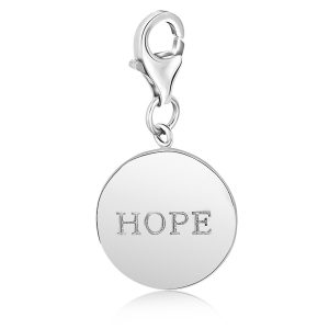 Sterling Silver Round HOPE Charm